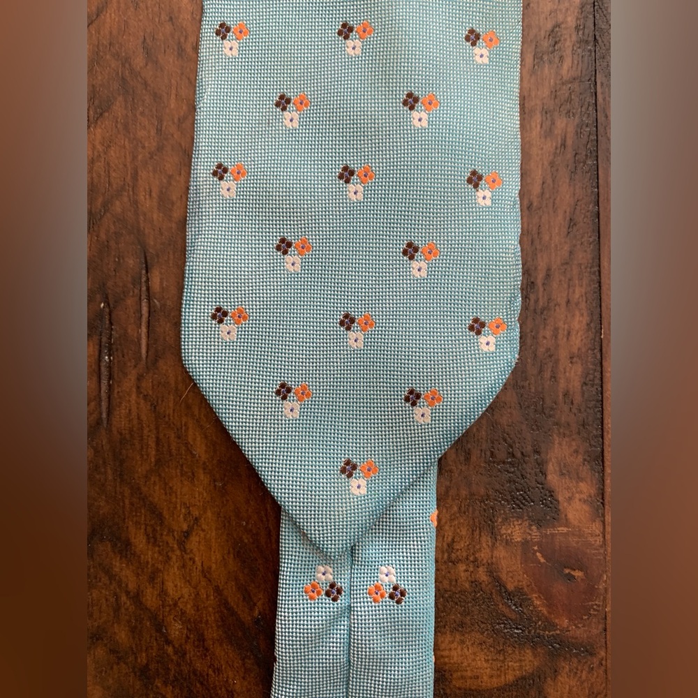 Ermenegildo Zegna Embroidery Floral Necktie Made In Italy Silk Tie Jacquard
60”